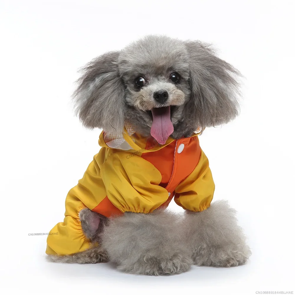 Puppy Raincoat Waterproof Dog Clothes Chihuahua Schnauzer Rain Coat for Small Dogs Jumpsuit Reflective Raincoat Dogs Accessories