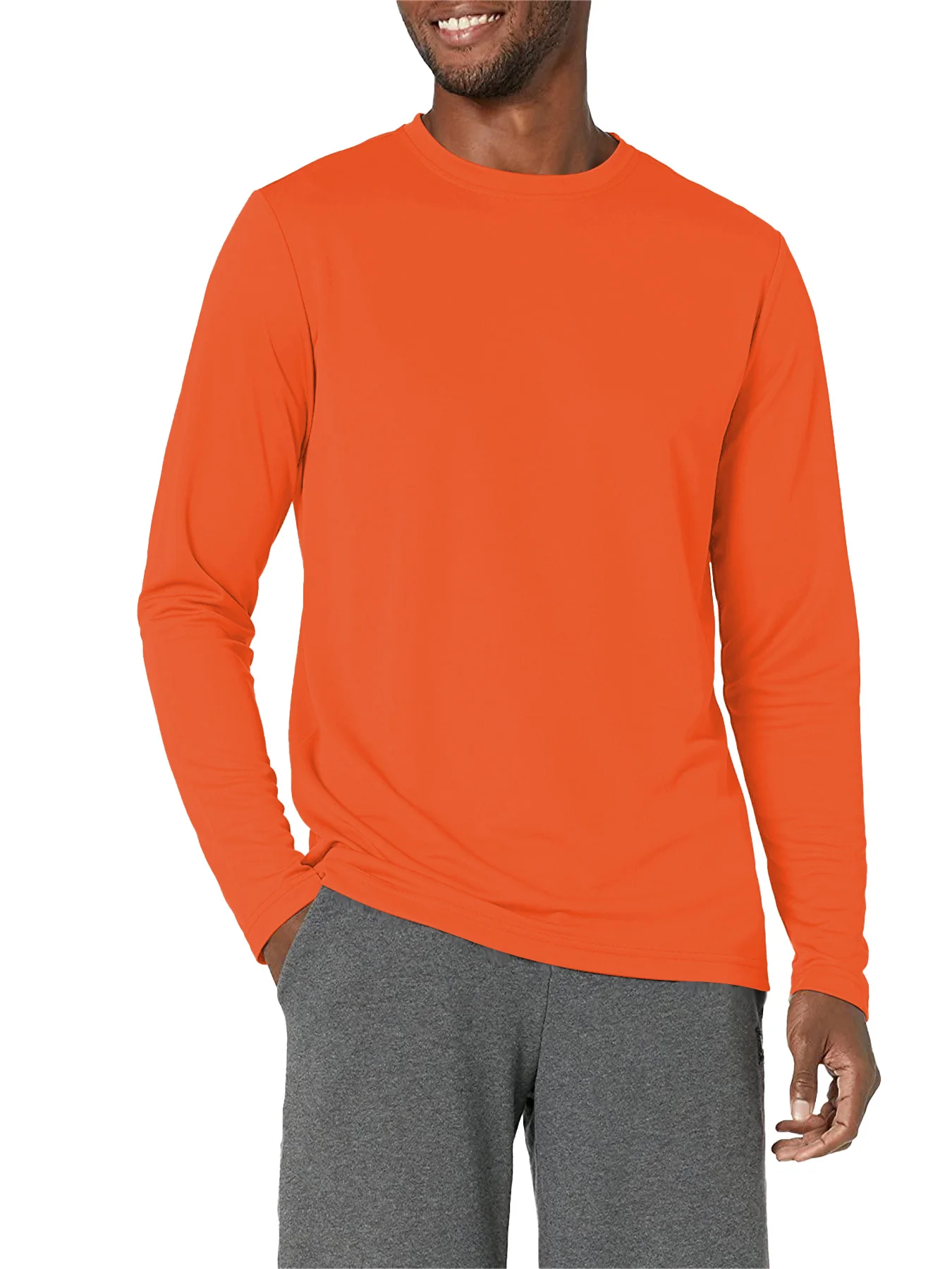 Herren Langarm-Sonnenschutz-Shirt Leichtes Workout UV-Schutz Schnelltrocknend Wander-T-Shirt Radsport Angeln Sportoberteil – Detail 24