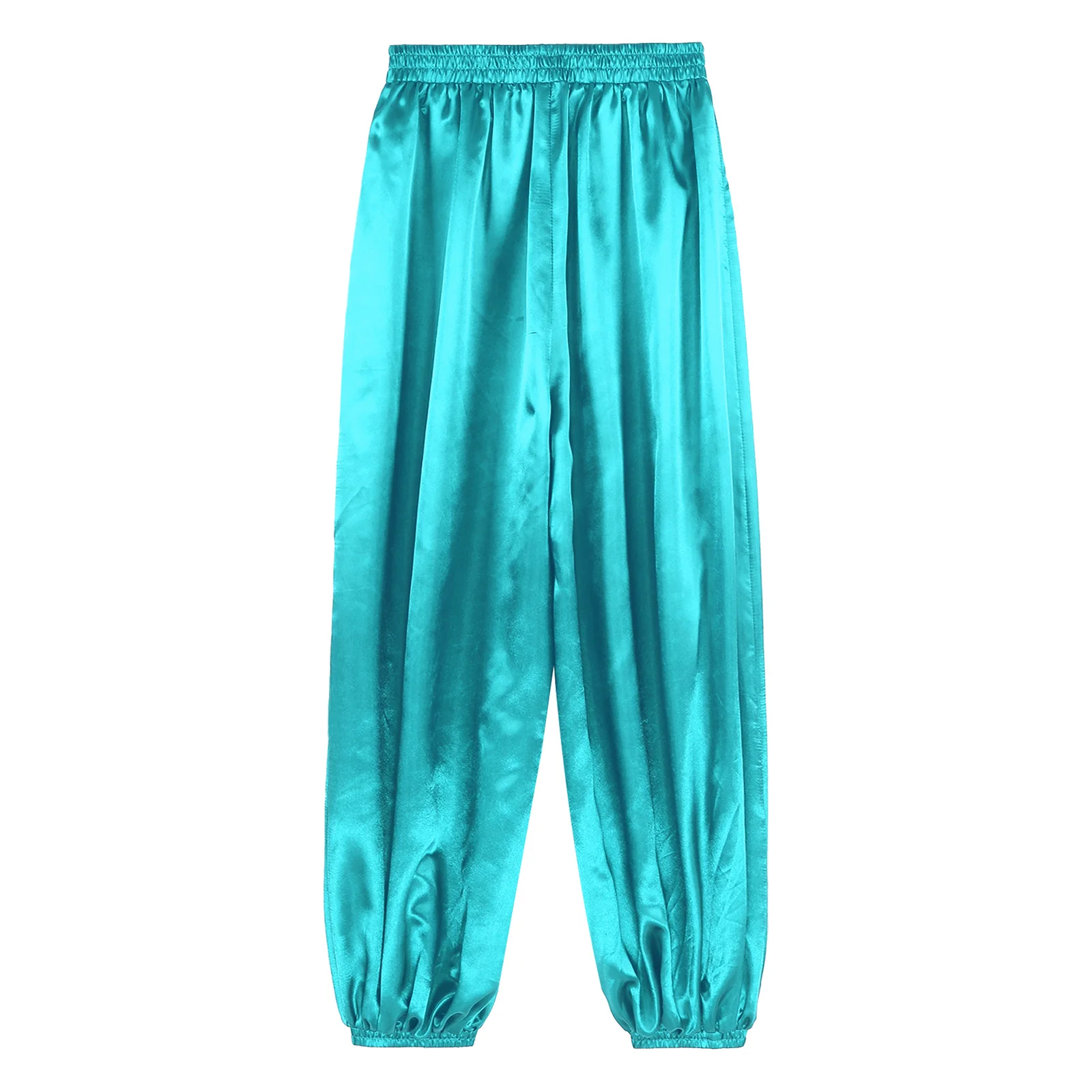 Damskie luźne spodnie, karnawałowe przebranie, jedwabiste bloomersy do tańca brzucha, arabskie kostiumy księżniczki, luźne satynowe spodnie do tańca brzucha.