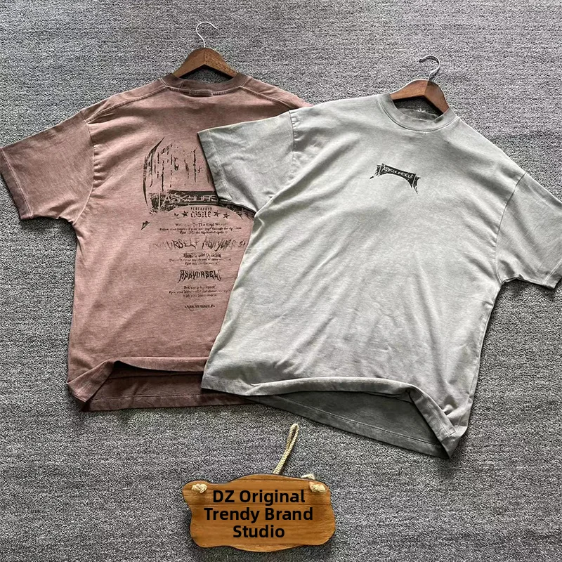 

Paris Vintage Sle ASK ex ort Sve T-irt Waed Color Blo Letter Print Cotton Casual Summer Top