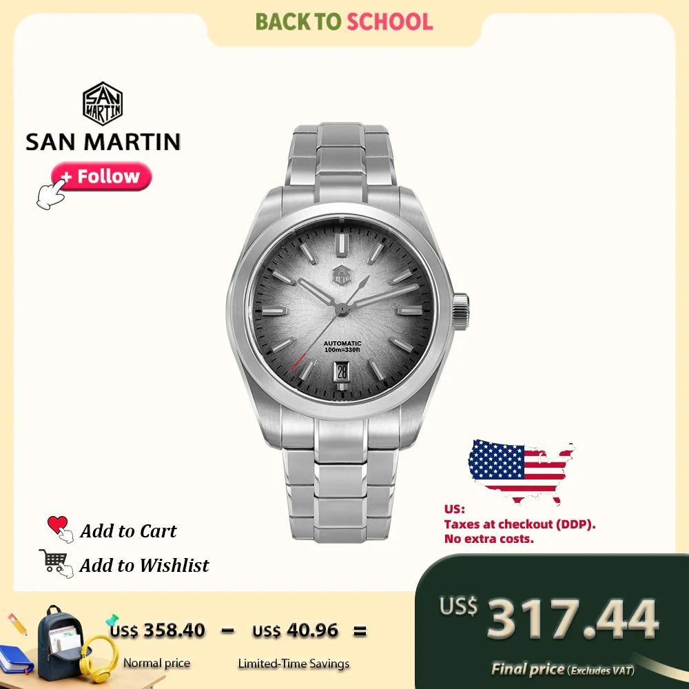 

San Martin 36/39/42 мм SN0144 JianZhan циферблат Gada мужские часы роскошное платье автоматические механические часы из нержавеющей стали Miyota9015