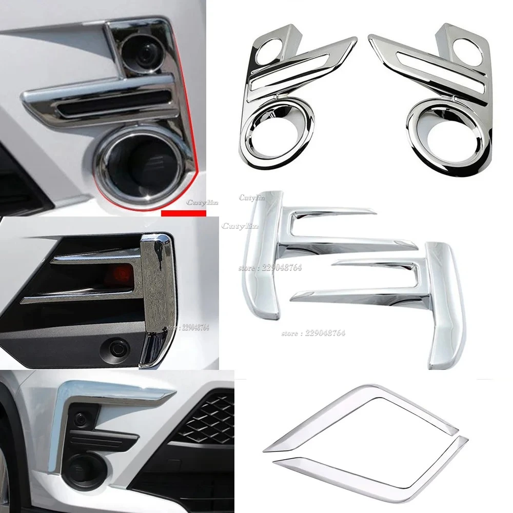 

For Toyota Raize A200 2020 2021 2022 ABS Chrome Front Fog Light Lamp Cover Trim Foglight Bezel Eyebrow Sticker Decoration Frame