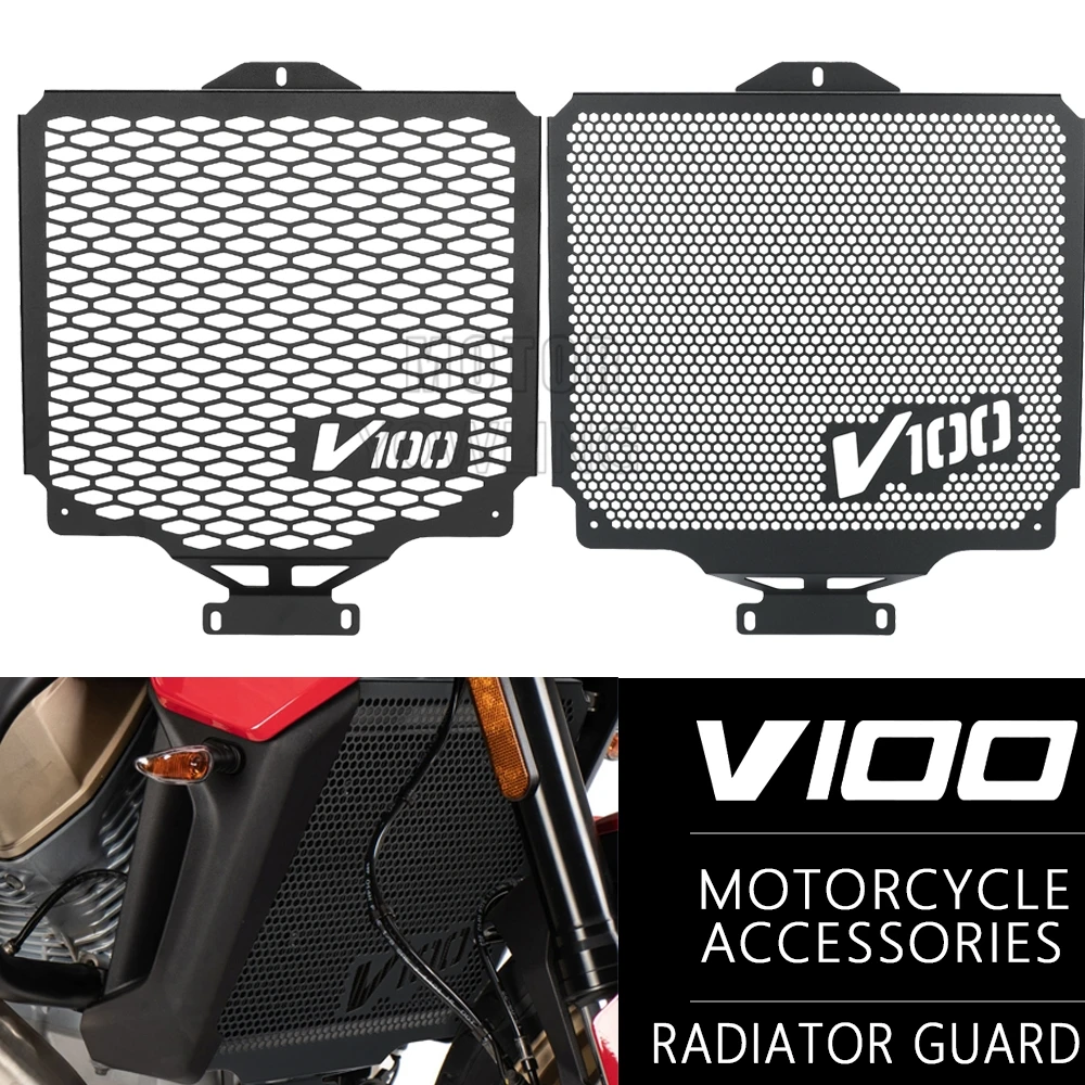 

Radiator Guard For Moto Guzzi V100 Stelvio 2024 2025 2026 V 100 Mandello S 2023 Grille Protector Cover Cooler Grill Protection