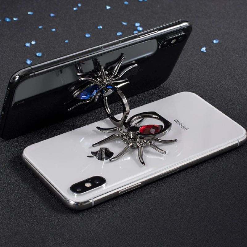 Mobile Spider Ring Phone Holder Luxury Diamond Cell Phone Finger Grip Holder for IPhone 360 Phone Expanding Stand Finger Holder