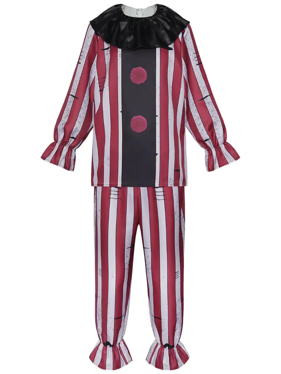 

Костюм злого клоуна, сценическое представление, ночная рубашка на Хэллоуин, женская и мужская одежда, наряд для косплея, ролевая одежда ужаса
