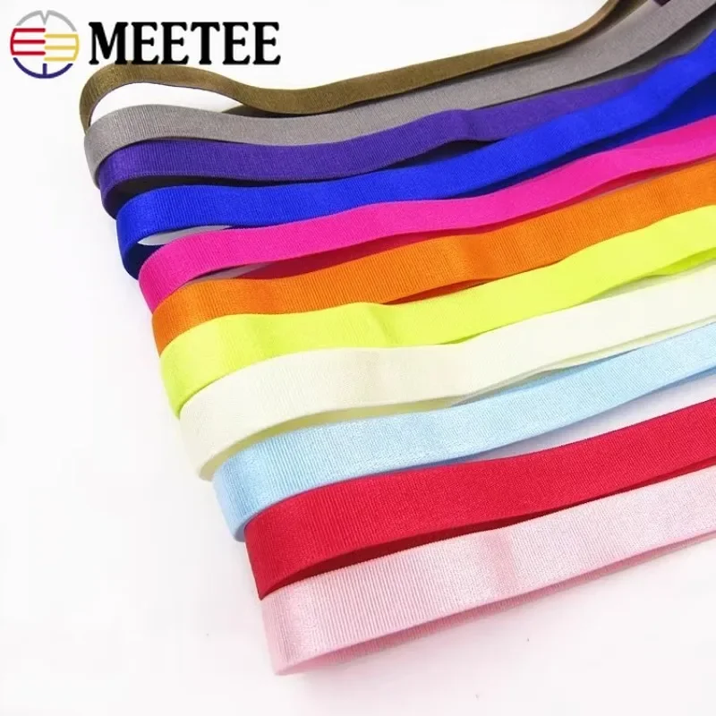 5/10/20m 12mm Soft Skin Elastic Bands for Bra Underwear Shoulder Strap Hair Rubber Band Nylon Webbing Ribbon Sewing Accessories