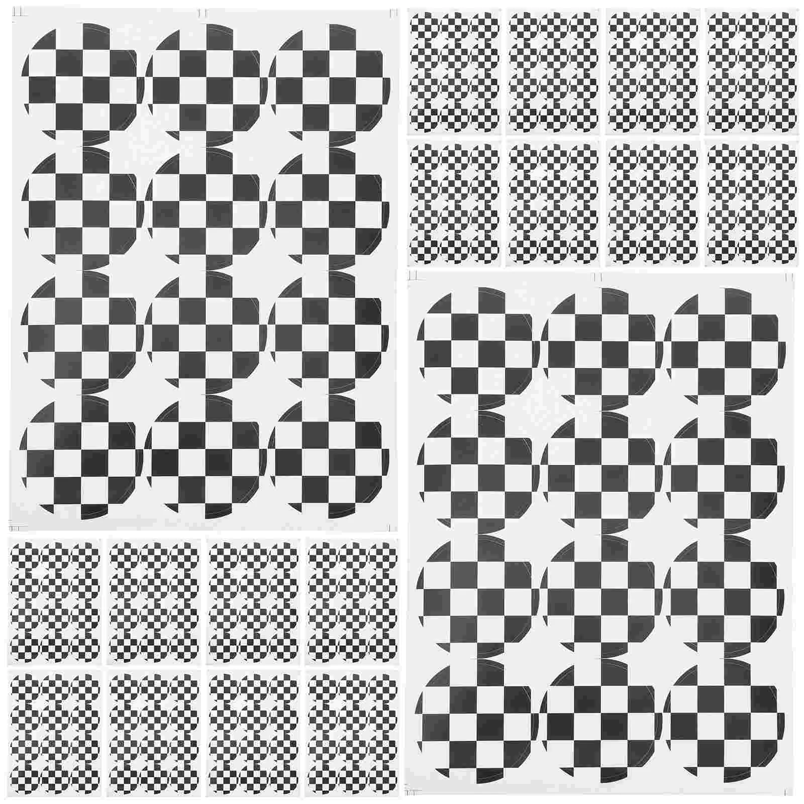

20 Pcs Candy Bag Sticker Decoration Decorate Checkered Birthday Decorations Gift Bags
