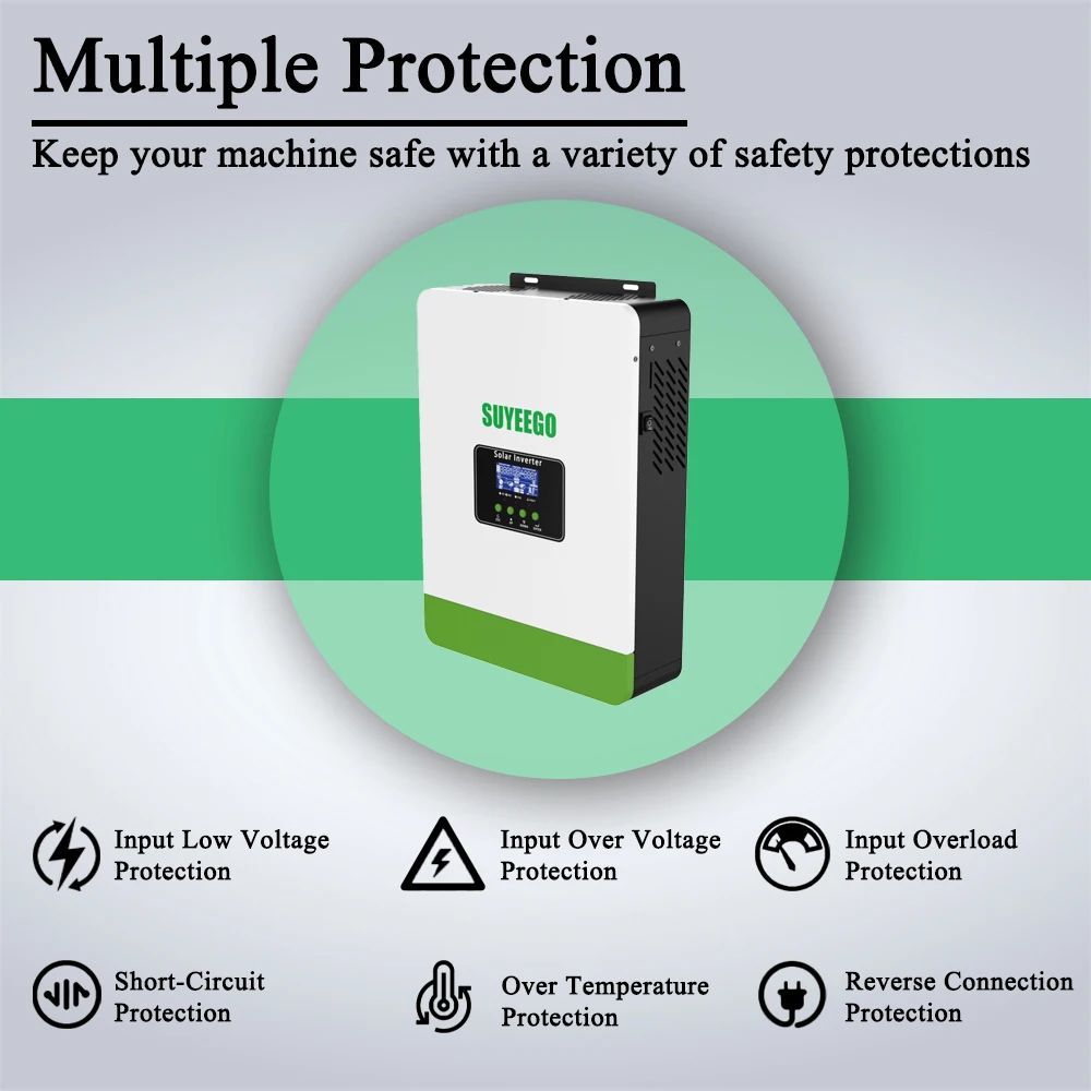 SUYEEGO 3200VA 2200VA 12 В 24 В постоянного тока переменного тока 220 В 230 В 240 В для домашнего использования вкл. выкл. Чистая синусоида солнечный инвертор