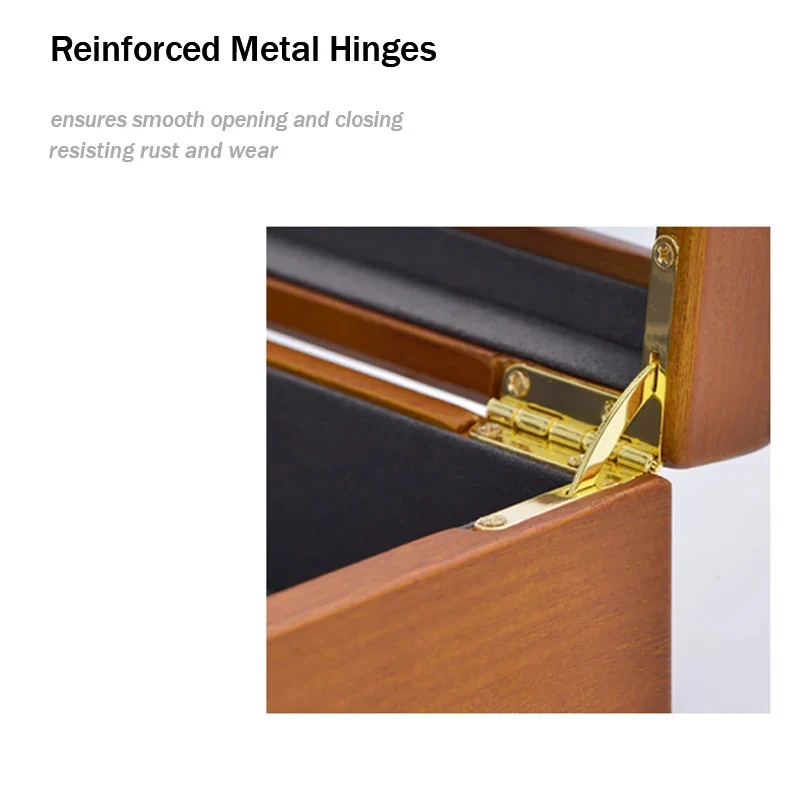 Oirlv Retro Wooden Jewelry Box Ring Necklace Bracelet Display Case Jewelry Case Transparent Jewelry Organizer Case For Women