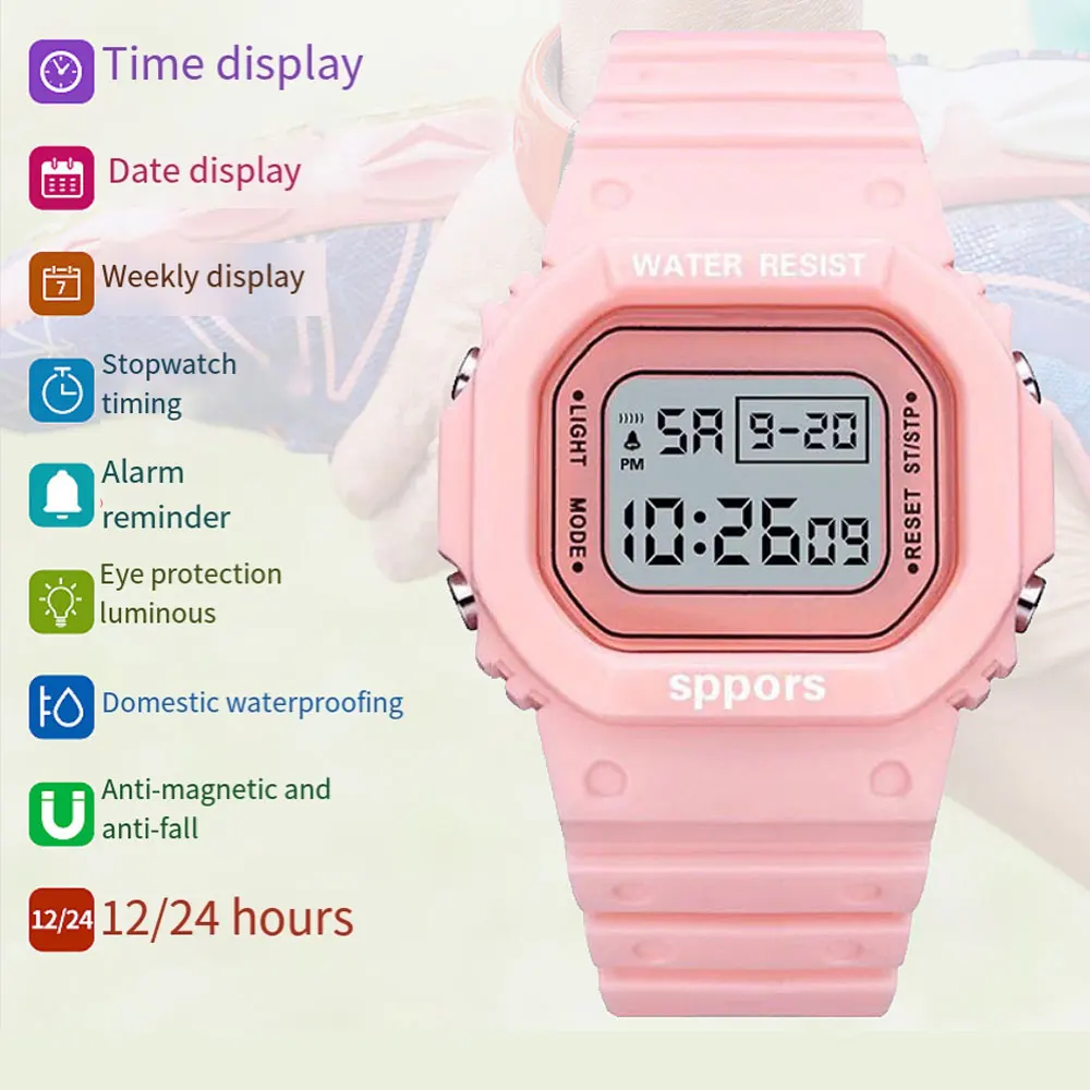 Multifunctional Children'S Electronic Watch,Swimming And Running Timer For Sports For Male Primary And Secondary School Students