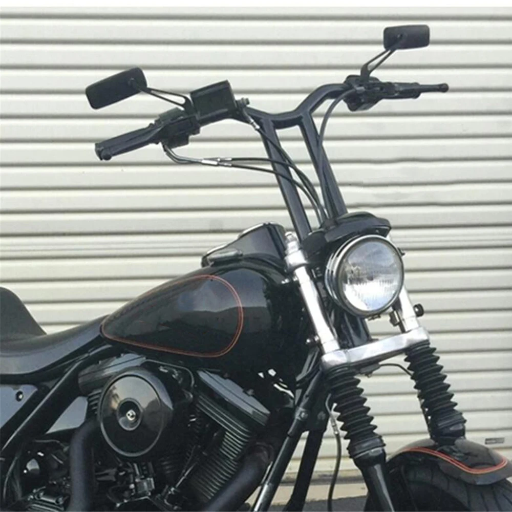 ヴィンテージモーターサイクルハンドルバー,25mm,1インチ,12インチ,14インチ,高さ,dyna softail fxbb sportster xl,883