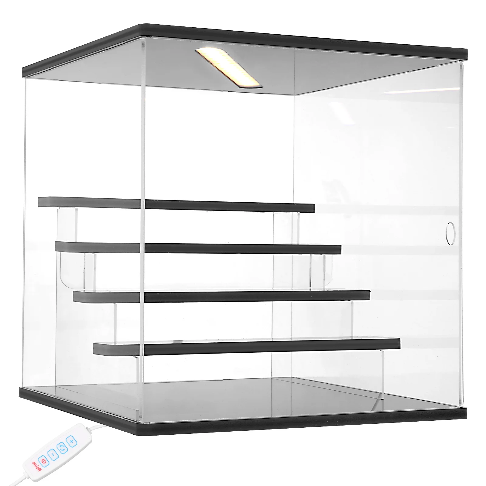 

Витрина акриловая 3/5-слойная с LED-подсветкой для фигурок, игрушек, коллекционных коробок, пылезащитная, для кукол и экшен-фигурок