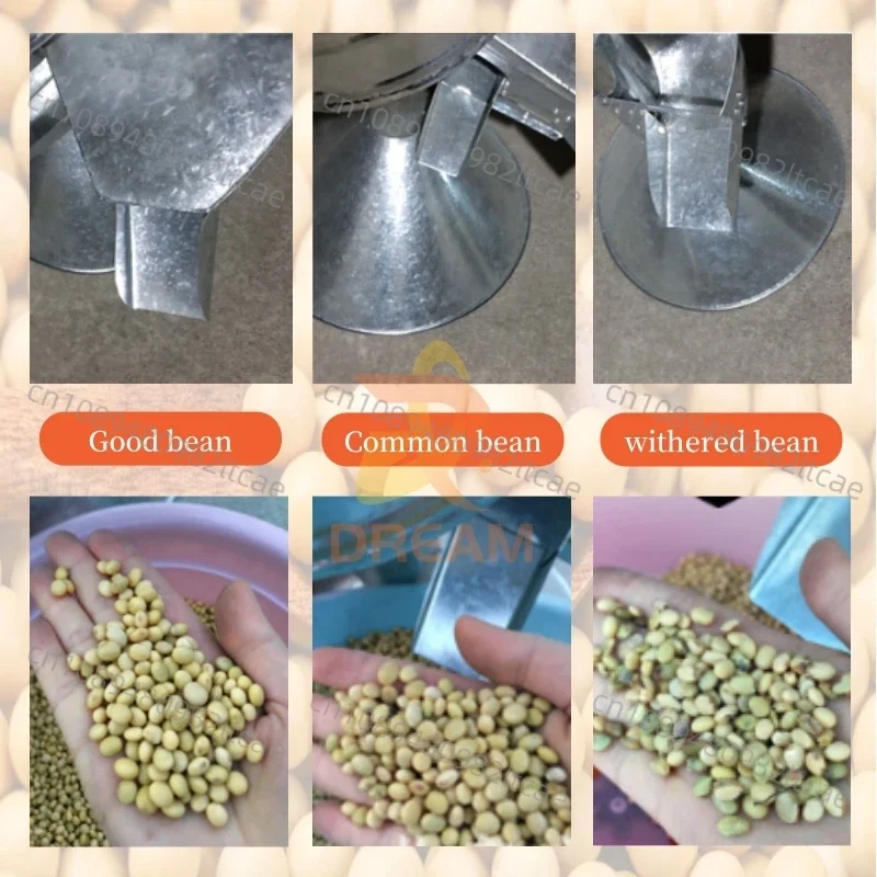 Small Soybean Grain Separator Stainless Steel Spiral Round Red Bean  Sorting Machine for Beans