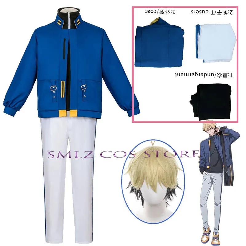 ♥   Nuevo Disfraz de Anime Felix 2026, Peluca de Liu Xiao, Disfraz de Xavier Xia Fei, Uniforme Azul, para Fiesta de Halloween ★ Casa del Oso