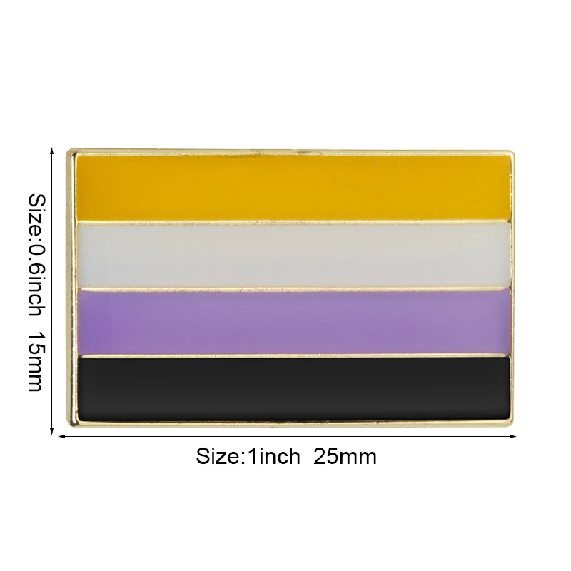 Nonbinary pride Flag Metal Lapel Pin Flag Pin Badge