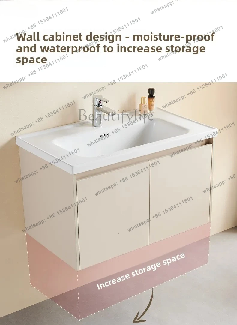 bath smart bathroom cabinet ceramic integrated basin toilet storage hand washbasin cabinet combination washstand