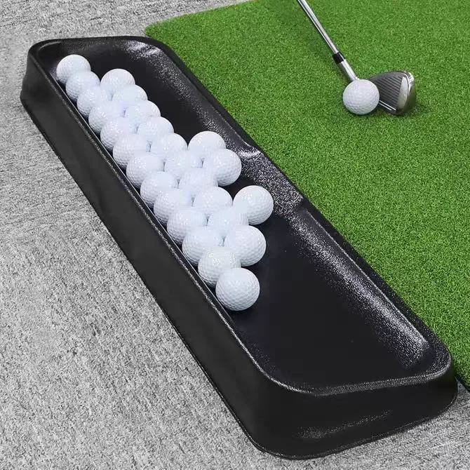 大型簡単ゴルフボールトレイロングストレージゴルフトレーニングアクセサリーゴルフサービングボックス-enhua-ブランドスポーツフィットネスゴルフ練習