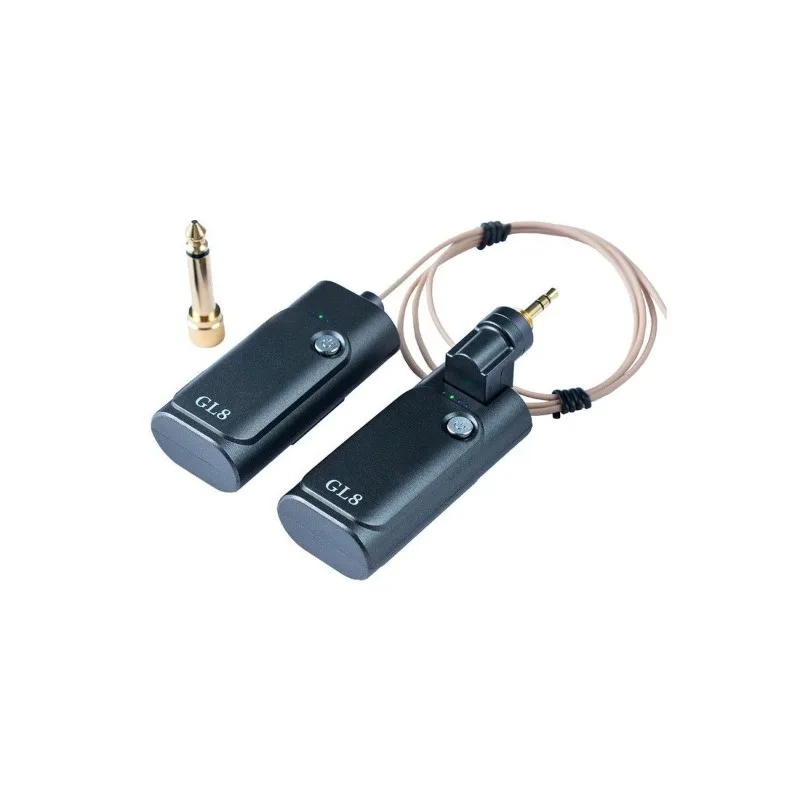 

Head-mounted wireless microphone, speaking loudspeaker, flute pickup for playing and singing instructor