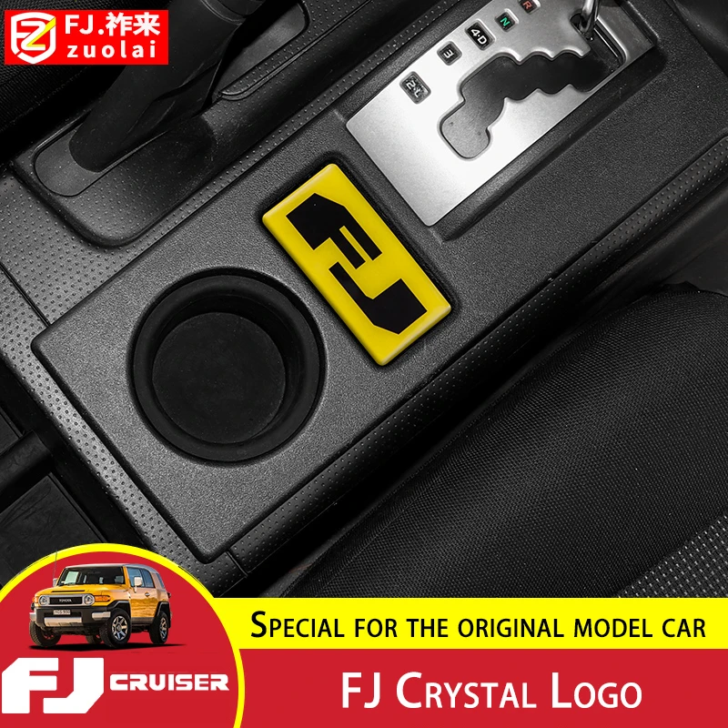 Automotive Interior Crystal Stickers For Toyota FJ Cruiser Gear Panel Decorative Stickers FJ Logo Patch Interior Accessories