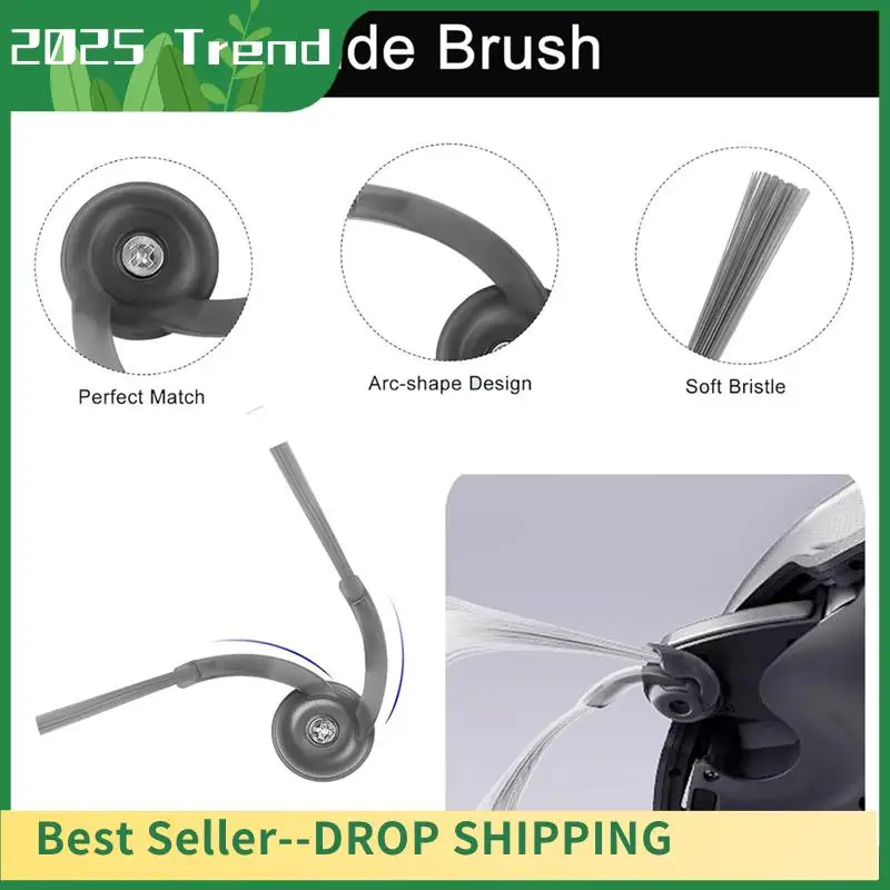 ATP3- 12PCS Replacement Parts Washable Side Brush For Roborock QV 35A / QR 598 / QR 798 Vacuum Cleaner Accessories