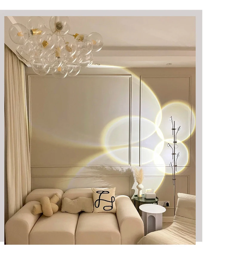 Modern Sunset Floor Lamp with 7 Colored Films & Angle Rotating, Mood Standing Lamp for Living Room Bedroom Hotel Decor Lighting