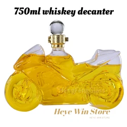 750MLvintage Motorcycle Shaped Decanter Whiskey Glass Alcohol Bottle Unique Liquor Bar and Party Decorations for Liquor