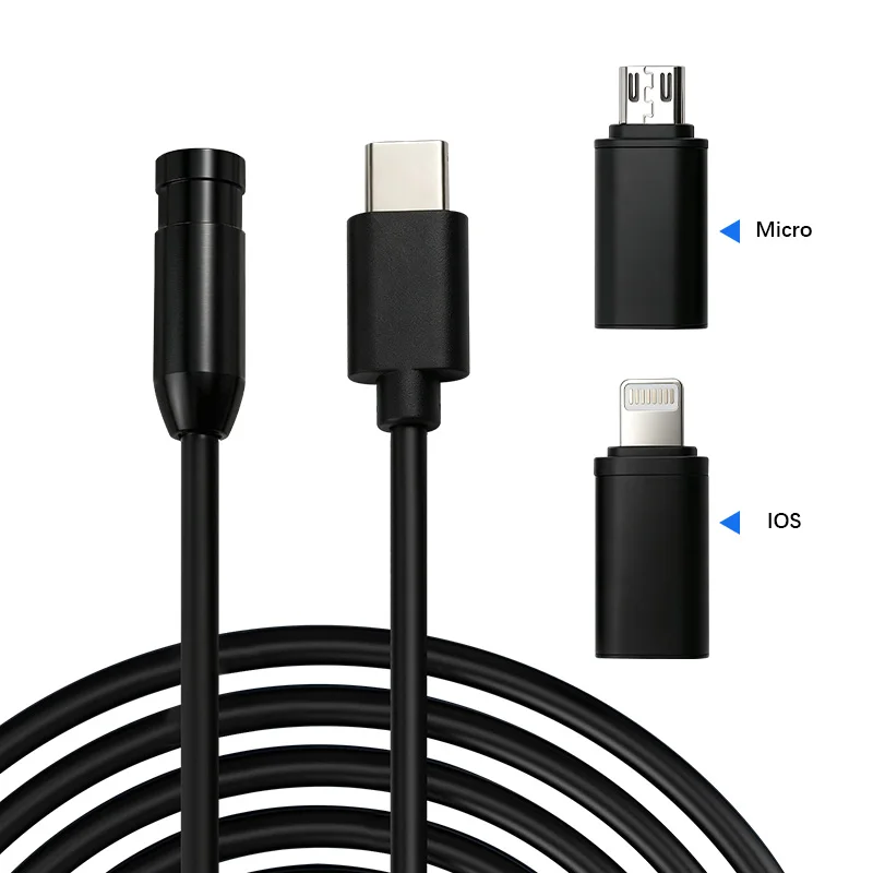 Industrial Endoscope with Light for Apple Android Phones Direct Connection Sewer Detector Probe Car Engine Maintenance Tool