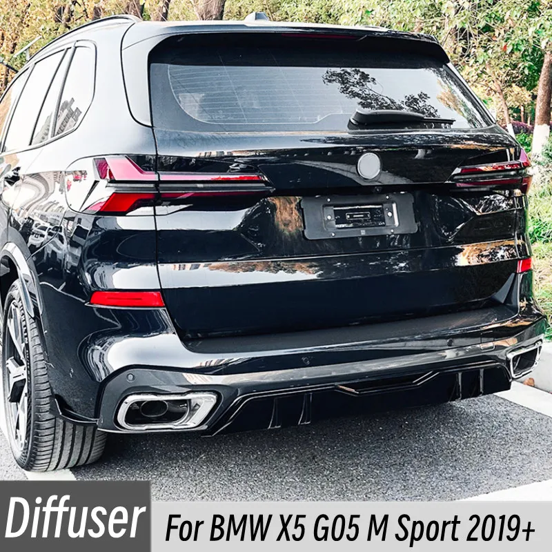 

For 2019+ BMW X5 G05 M Sport High Quality ABS Plastic Car Rear Bumper Diffuser Lip Spoiler Splitter Chin Bodykit Accessories