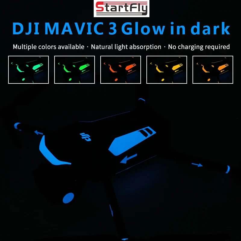 

StartFly DJI Mavic 3 Sticker Skin Night Safety Flight Decoration Decals Protective Stickers For DJI Mavic 3 Drone Accessories