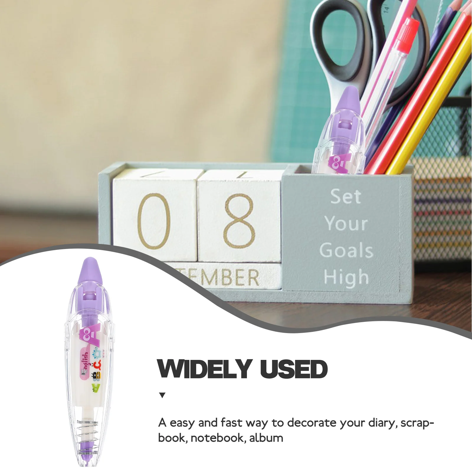 

Decorative Correction DIY Tape Aesthetic Journal Supply Journaling Supplies Book Themed Washi Push Type