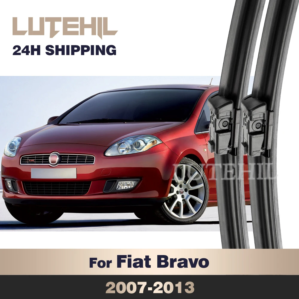 

LUTEHIL Wiper For Fiat Bravo 2007-2013 2008 2009 2010 2011 2012 Front Wiper Blades Windshield Windscreen Window Brush 24"+18"