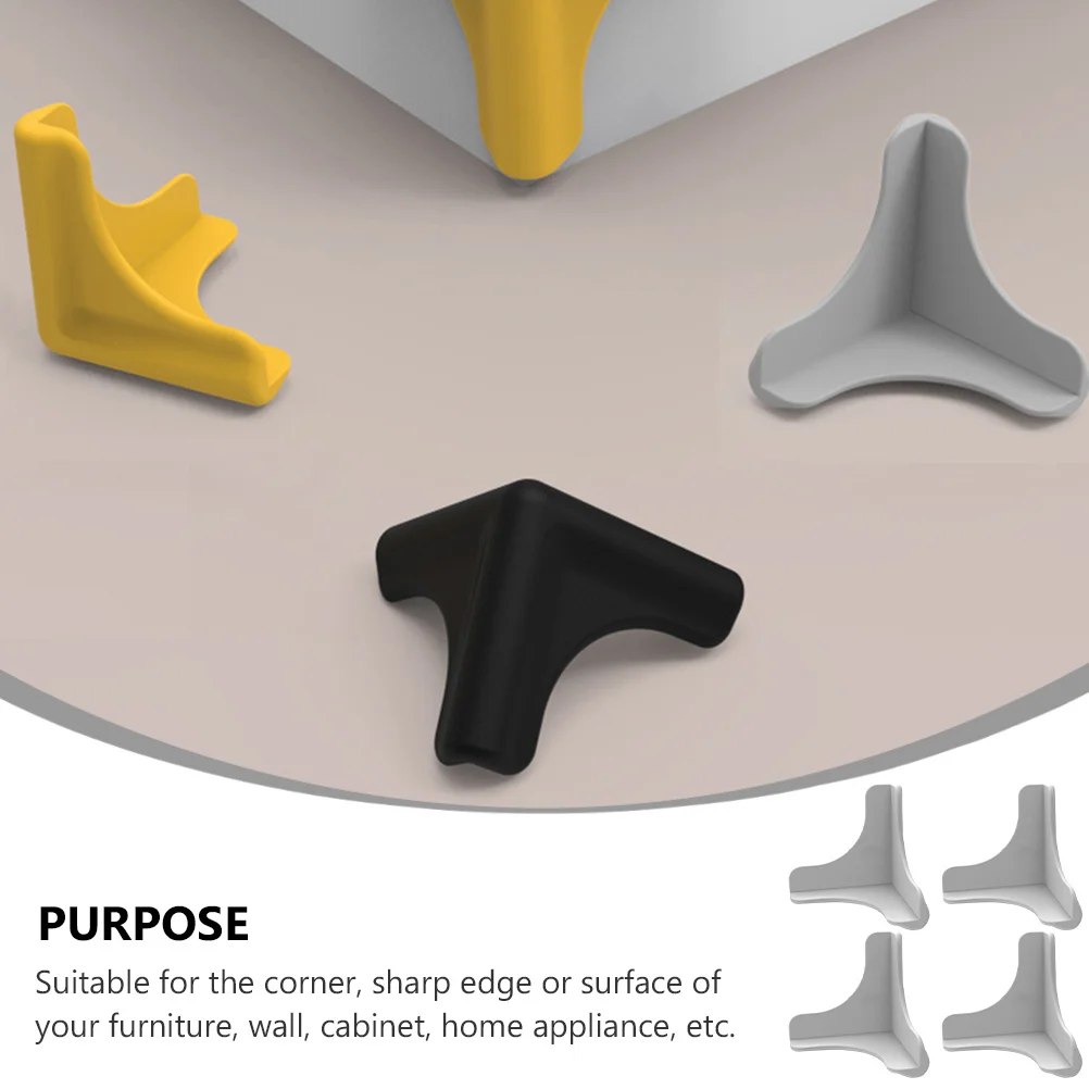 

4 шт., угловая защита премиум-класса, защита для мебели, гладкая поверхность, легко чистящийся силиконовый чехол для бытовой техники, угловая защита