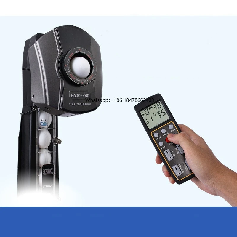 Huipang H600-PRO Machine à balles de Tennis de Table pliante d'intérieur Robot de Tennis de Table automatique