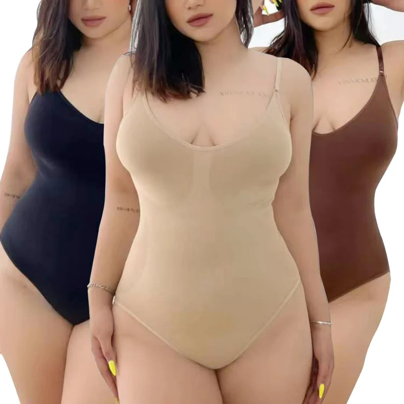 Corsé de una pieza sin costuras, ropa interior elástica, Mono para mujer, abdomen y caderas, moldeador de plástico