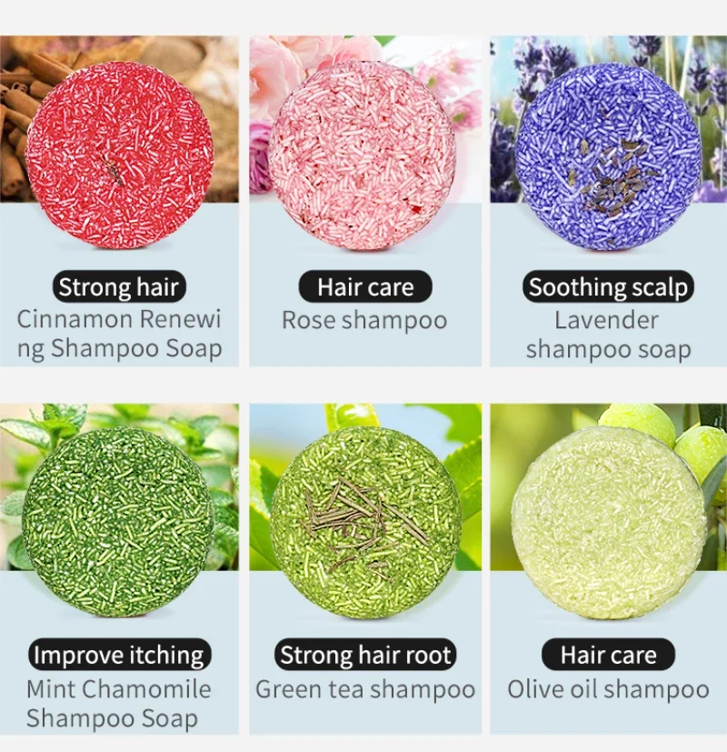 

Natural Organic Shampoo Bar Pure Plant Hair Care Soap Hair Care air Growth Conditioner 100% Pure Plant Hair Shampoos Soap