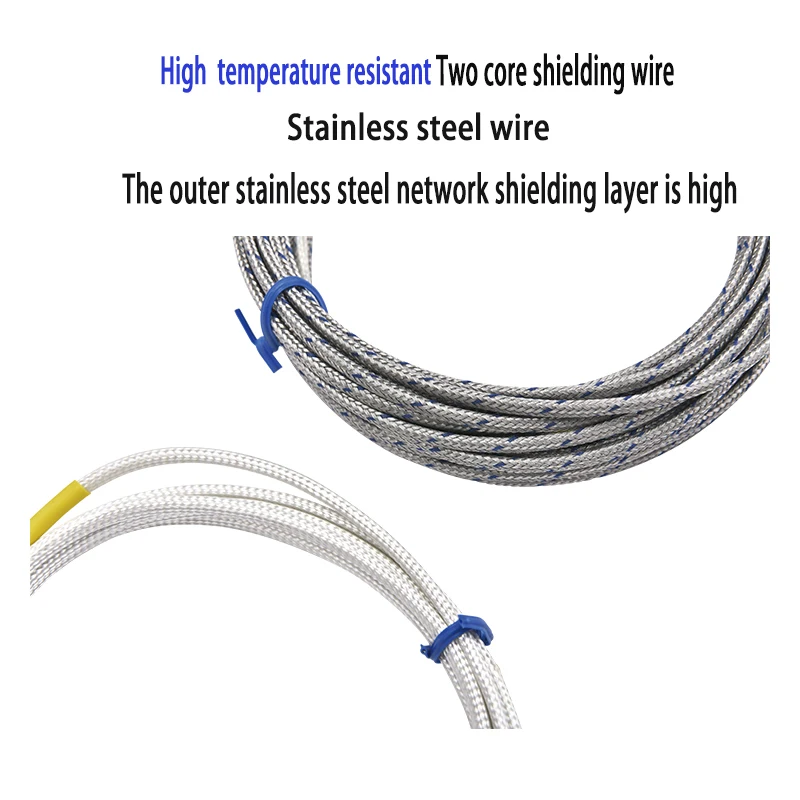 1 قطعة الحرارية المسمار K/E نوع عالية الدقة درجة الحرارة الاستشعار M6 M8 و ترموستات التحقيق الحرارية خط سلك محمي 1 متر-5 متر