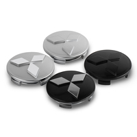 Original 4pcs 60MM Wheel Center Caps Logo Hub Covers Badge Emblem For Mitsubishi Ralliart Pajero EX Lancer Outlander Competition