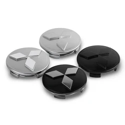 Original 4pcs 60MM Wheel Center Caps Logo Hub Covers Badge Emblem per Mitsubishi Ralliart Pajero EX Lancer Outlander Competition