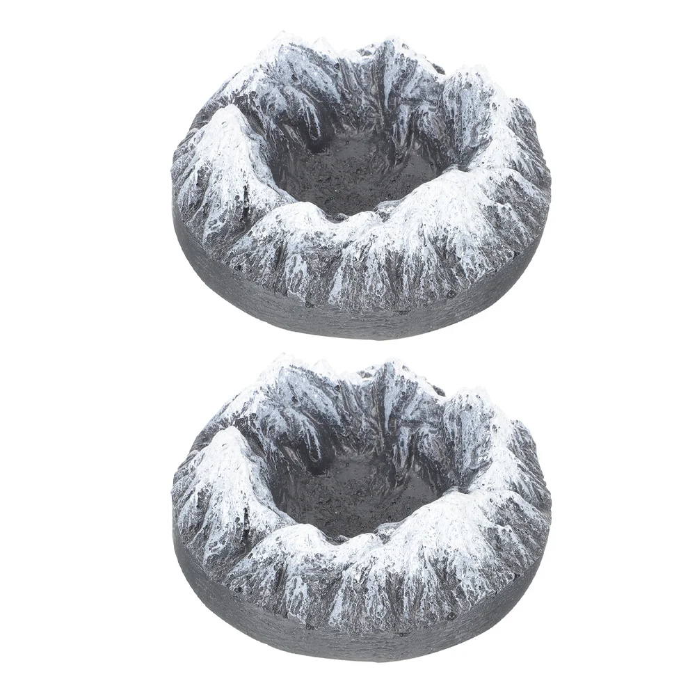 

2pcs Ashtray Sculpture Nordic Vintage Cement Tabletop Decorative Ash Holder For Home Office Artistic Cigarette Ornament