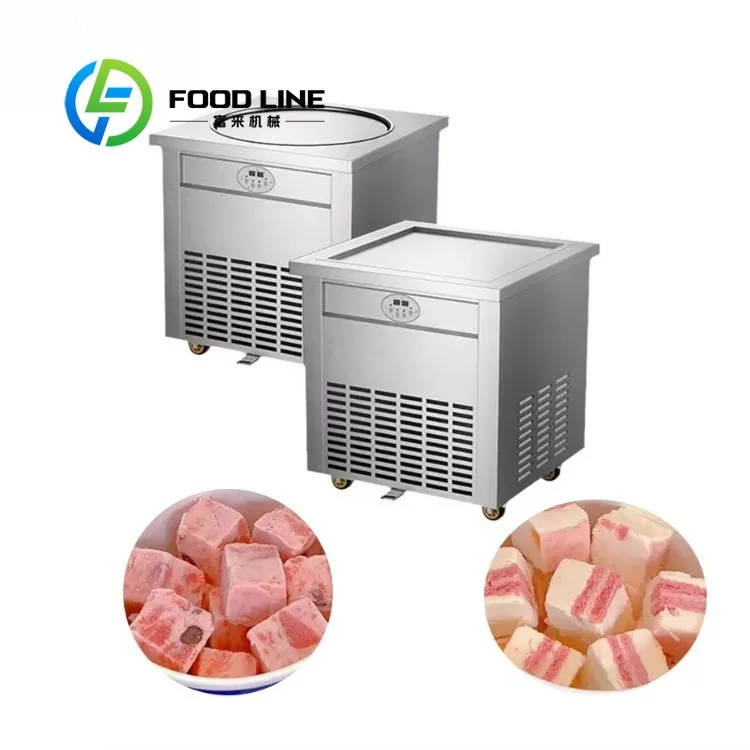 Energy Saving Thai Ice Cream Roll Unit Optimized Cooling Circuit Reduce Power Consumption For Long Time Continuous Selling