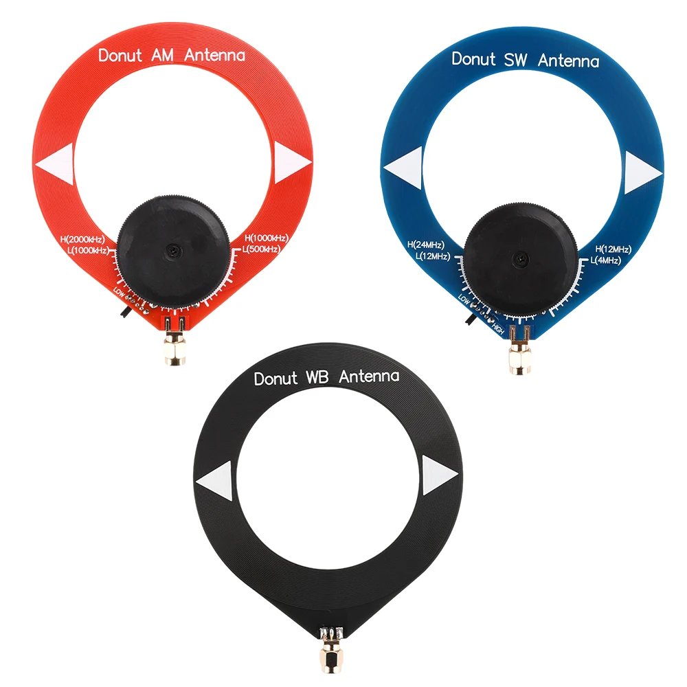 Mini Circular Antenna AM MW SW Loop Antenna 4MHz-24MHz 500kHz-2000kHz 10k-180MHz Medium Short Wave for Radio Walkie Talkie SDR