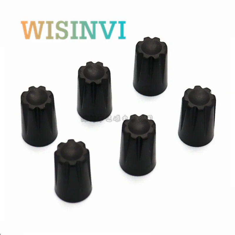 10PCS Plastic Knob Cap Diameter 12mm Height 18mm Potentiometer Encoder Knob Without Indication Mark D Inner Hole 6MM