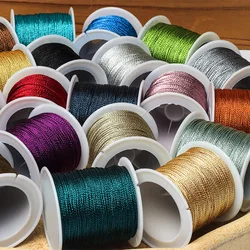 0.8MM Nylon Metallic Cord Thread String Colorful Rope Bead Wires For DIY Handmade Braided Jewelry Making 12 Strands Color Line