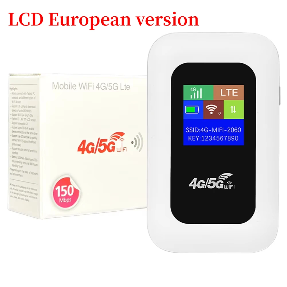 ポータブルWiFiルーター 150Mbps 4G LTE ポケット付きポータブルWi-Fiルーター 4G LTE 150Mbps