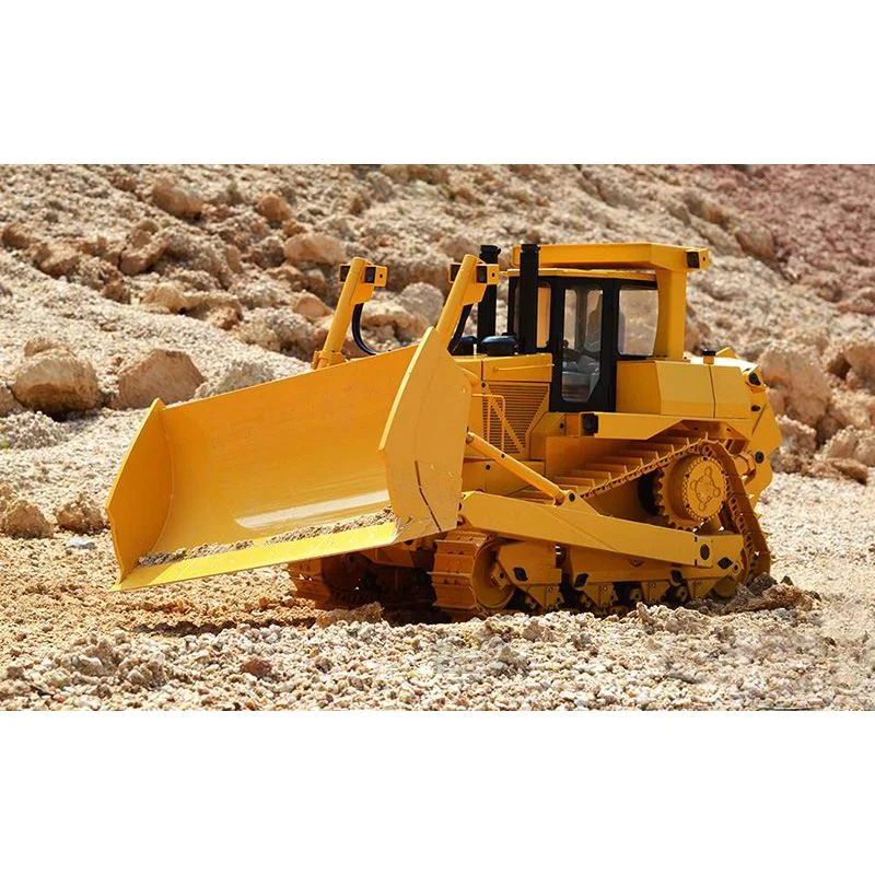 

In Stock 1/14 JDM 98 DXR2 Metal Crawler Hydraulic RC Bulldozer AT9 Assembled Painted Dozer With Radio Sound Light For Tamiya