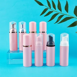 1Pc 60ml Pink Plastic Foamer Pump Bottle Empty Face Lashes Cleanser Cosmetic Bottle Soap Dispenser Foam Bottle Wholesale