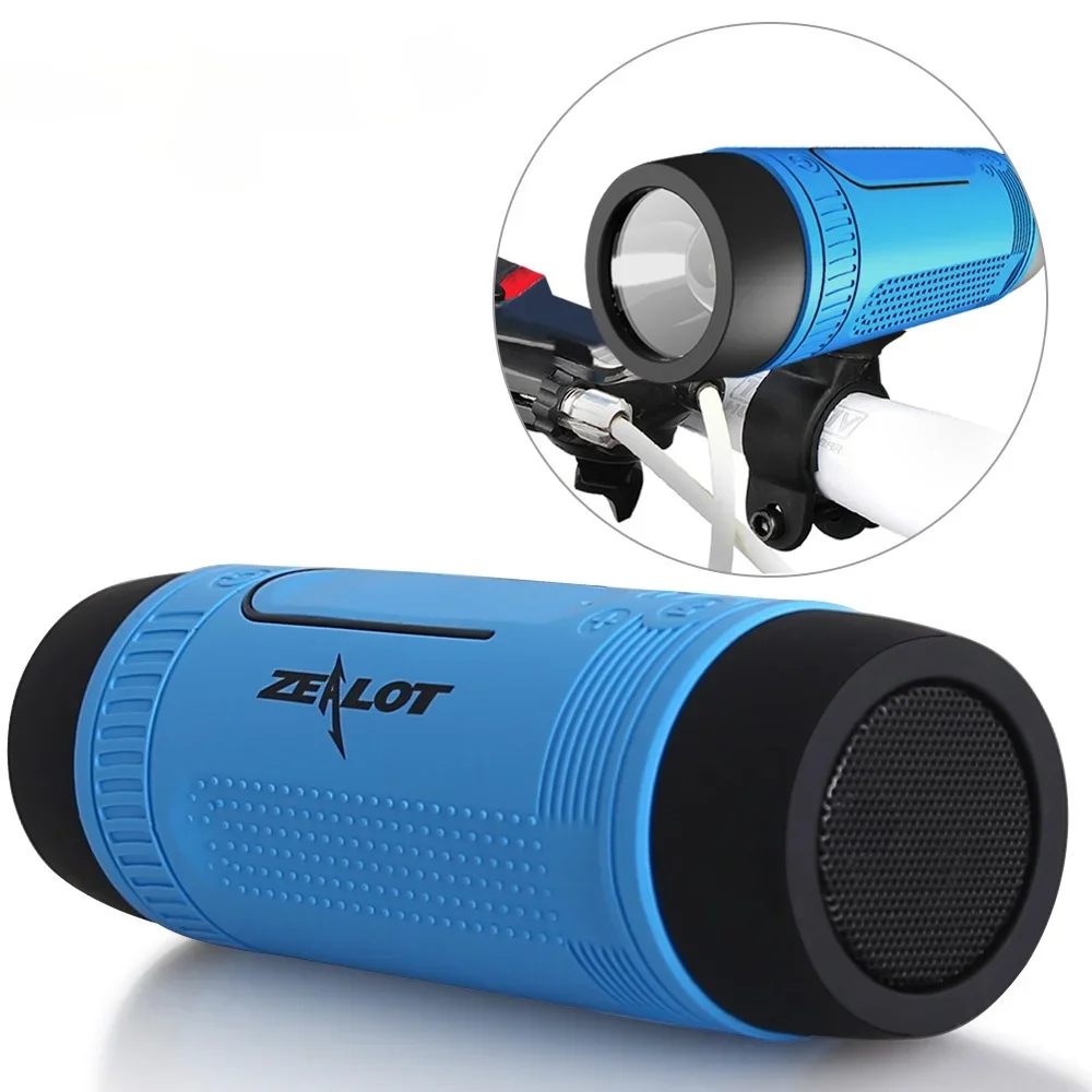 

Wireless Bluetooth Speaker Outdoor Portable with Flashlight Power Bank FM Radio Bike Mount