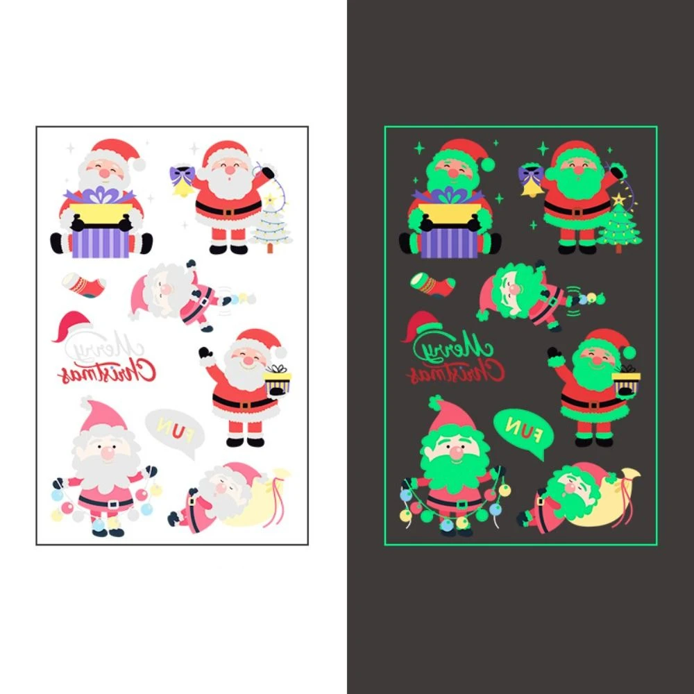 Cartoon Luminous Tattoo Stickers Waterproof Glow in The Dark Halloween Fake Tatoo Disposable Decorations Children Toys for Kids