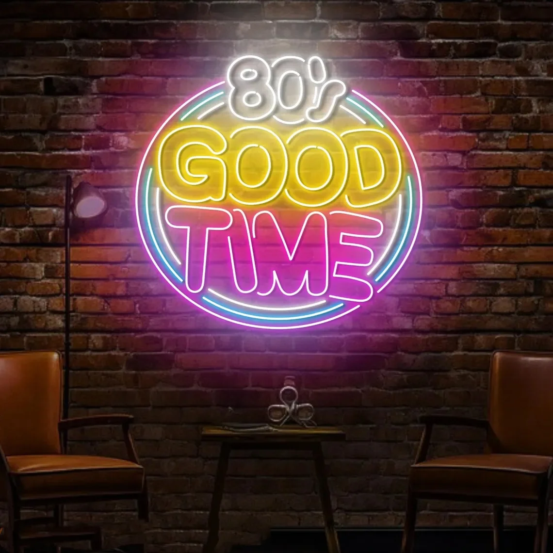 80's Good Time Neon Sign 80's Music Bar Wall Art Back To The 80's Sign 80s Music Light Retro Bar Decor