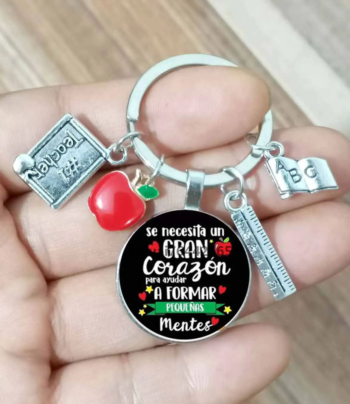 2024 New Teacher Gift Spanish Master Keychain Women\'S Teacher\'S Day Gift Appreciation Master Keyholder Original Gift Teacher